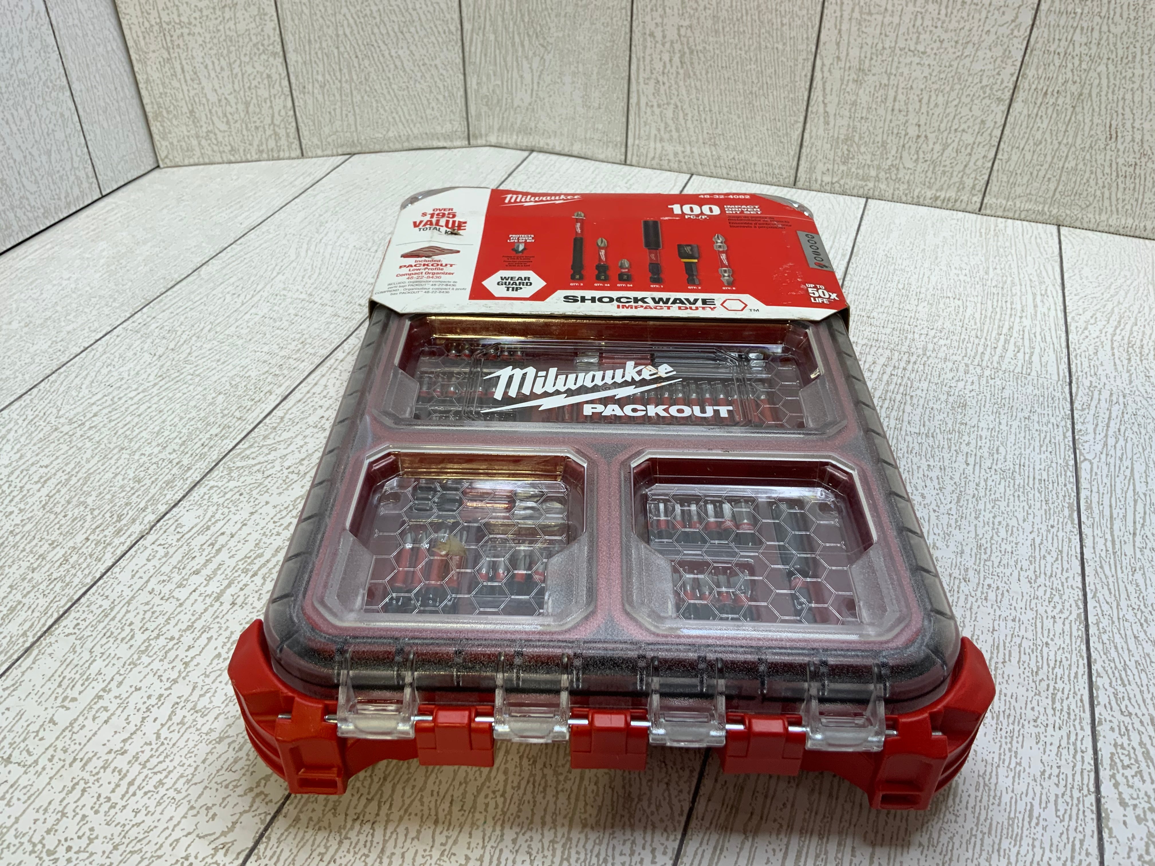 Milwaukee 48-32-4082 100 Piece Shockwave Impact Driver Bit Set With Packout Case (7943932379374)